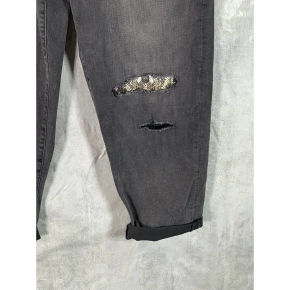 INC International Concepts Women's Washed Black Mid-Rise Boyfriend Jeans SZ14/32 - Picture 5 of 11